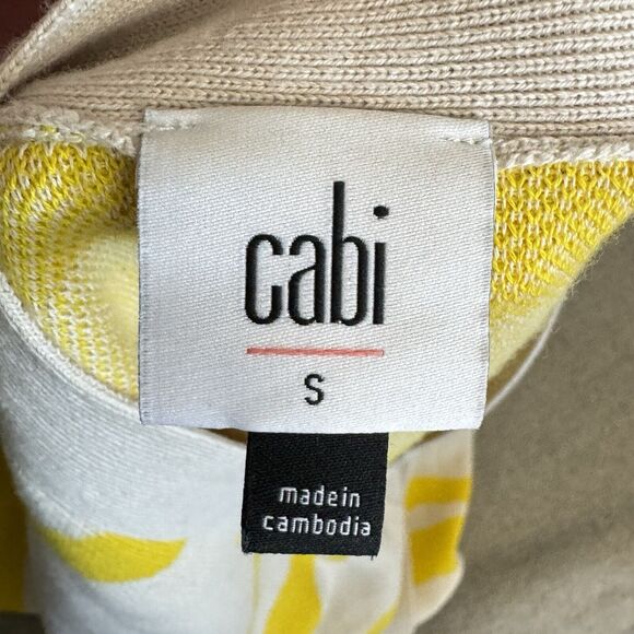 Cabi Cardigan Women S Ivory Yellow Roar 5836 Button Front Oversize Office Travel - Picture 3 of 8